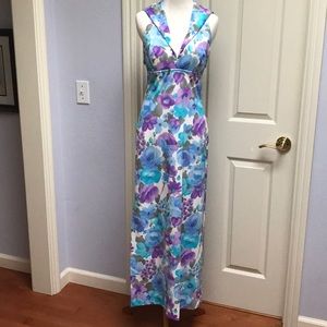 Vintage Sundress with Sailor Collar, 1970s, Long